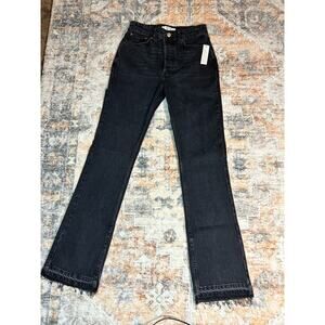 Free People flare jeans black bootcut high rise jeans size 27 New